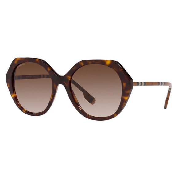 NEW BURBERRY ROUND WOMEN BE4375 4017/13 SUNGLASSES BE4375 401713 BE4375F 401713 - Picture 1 of 3